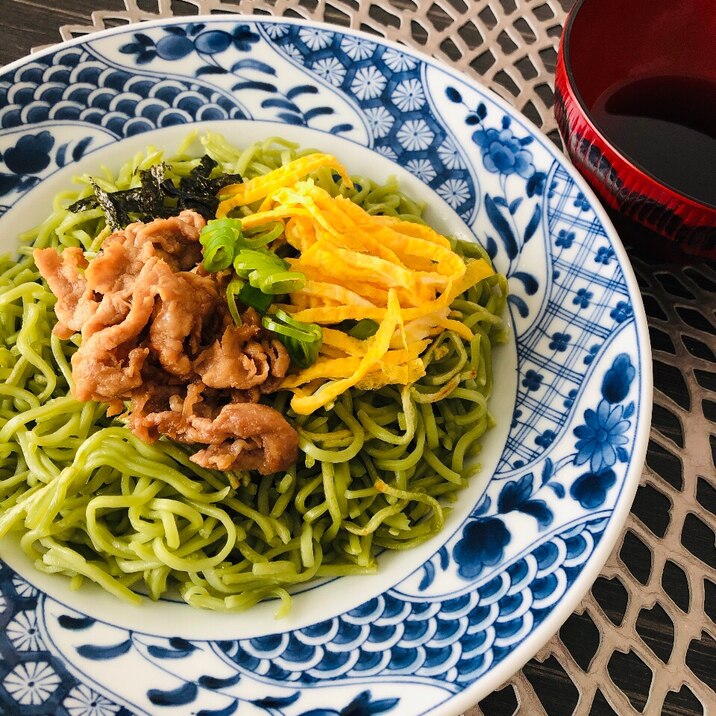 お手軽に☆おウチで甘辛豚肉の瓦そば